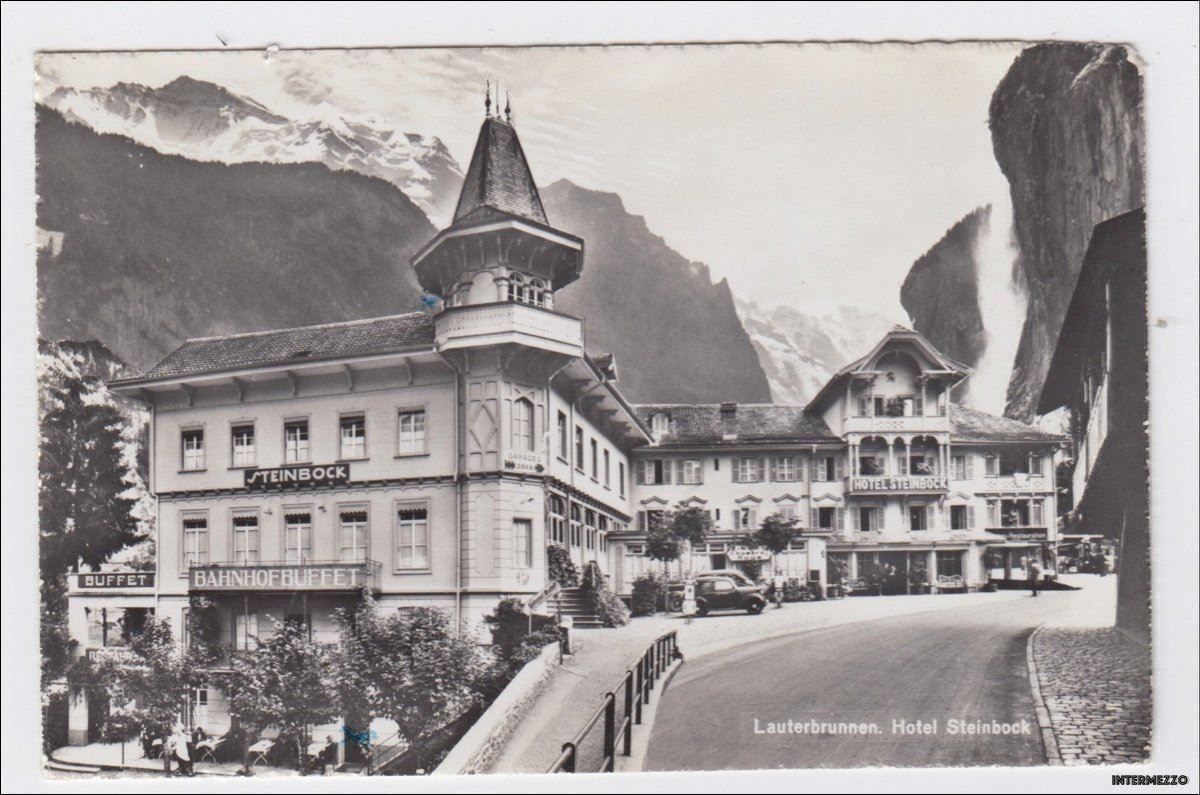 Cartoline postali: Lauterbrunnen / Hotel Steinbock Oldtimer – Usato da Basel venduto da intermezzo12