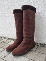 Bally Winterstiefel Leder braun gefüttert, Gr. 37 - Wie neu!