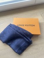 Louis Vuitton Navy Monogram Scarf + Box -Excellent Conditio