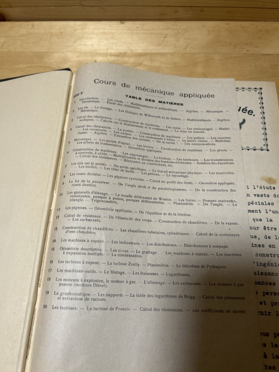 Livres: Cours de mécanique appliquée. Système Teleo. – D'occasion à Corcelles NE par Avossouhaits 1