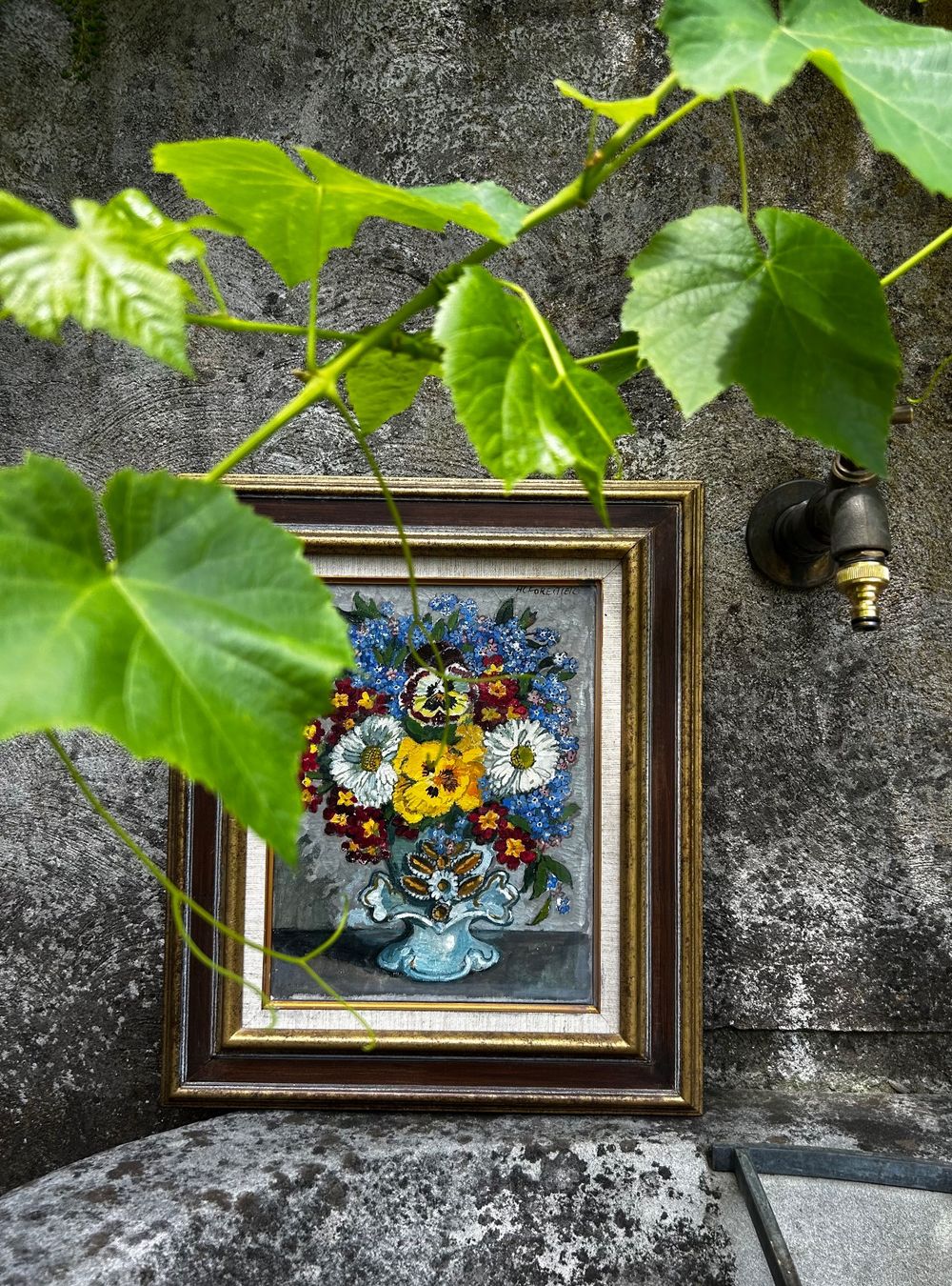 Gemälde: Henri Claudius Forestier: Vase mit Blumenstrauss – Gebraucht aus Lichtensteig von VonSteinegg 3