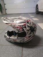 Motocross Helm weiss/schwarz/rot Grösse M guter Zustand