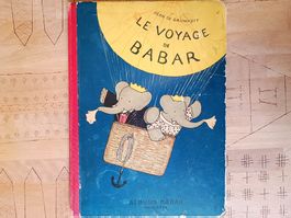 Antikes Kinderbuch LE VOYAGE DE BABAR livre ancien enfant