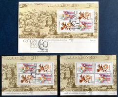 1986 Portugal Europex86 Int.Briefmarken Ausst.  FDC+Blocks