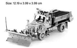 3D Mini Puzzle aus Metall LKW mit Schneepflug