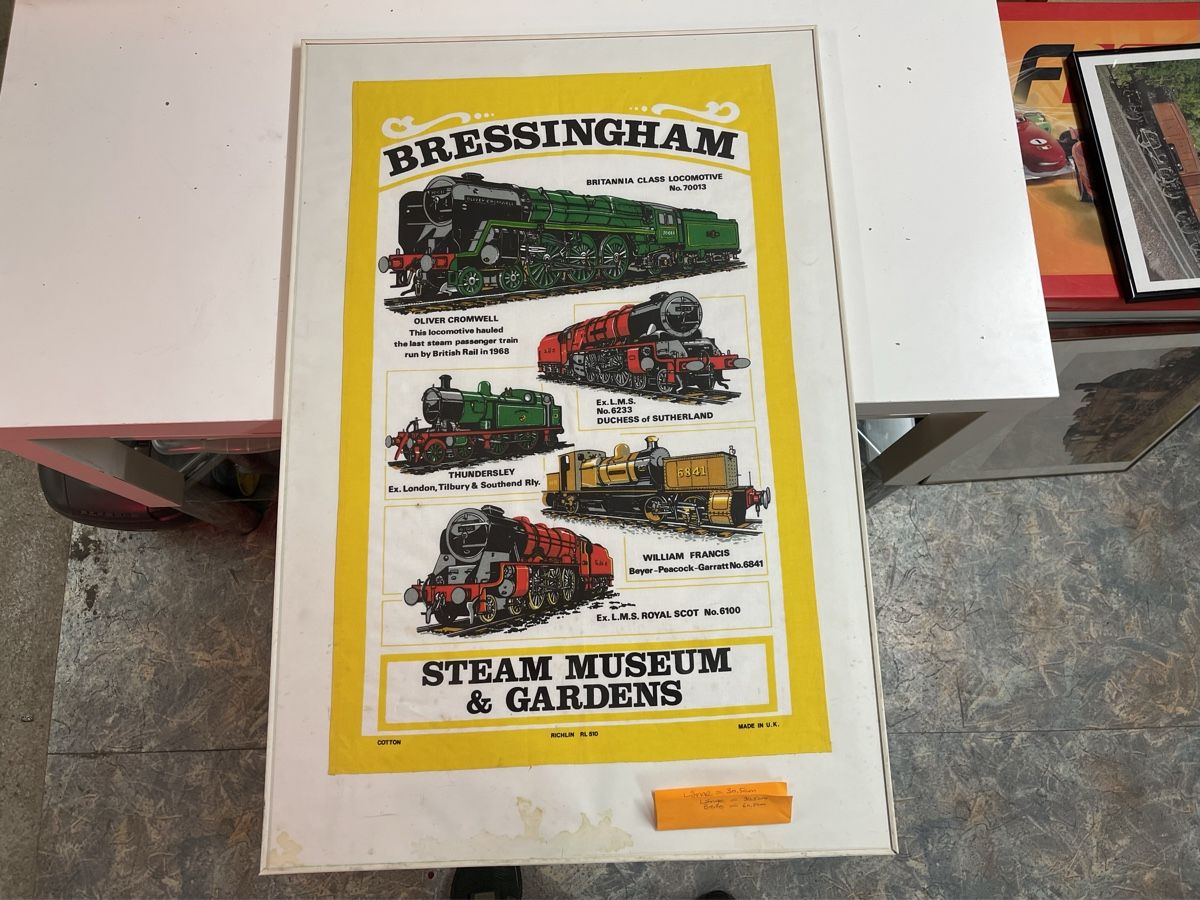 Foto & Immagini: BRESINGHAM Dampflokomotiven Bild & Tuch / Stoff – Usato da Siebnen venduto da speedy63