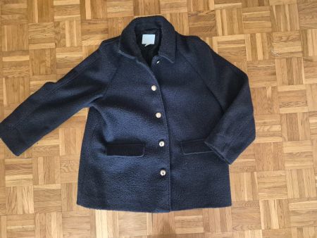 H&M Oversized Übergangsjacke Wolloptik, Gr. L