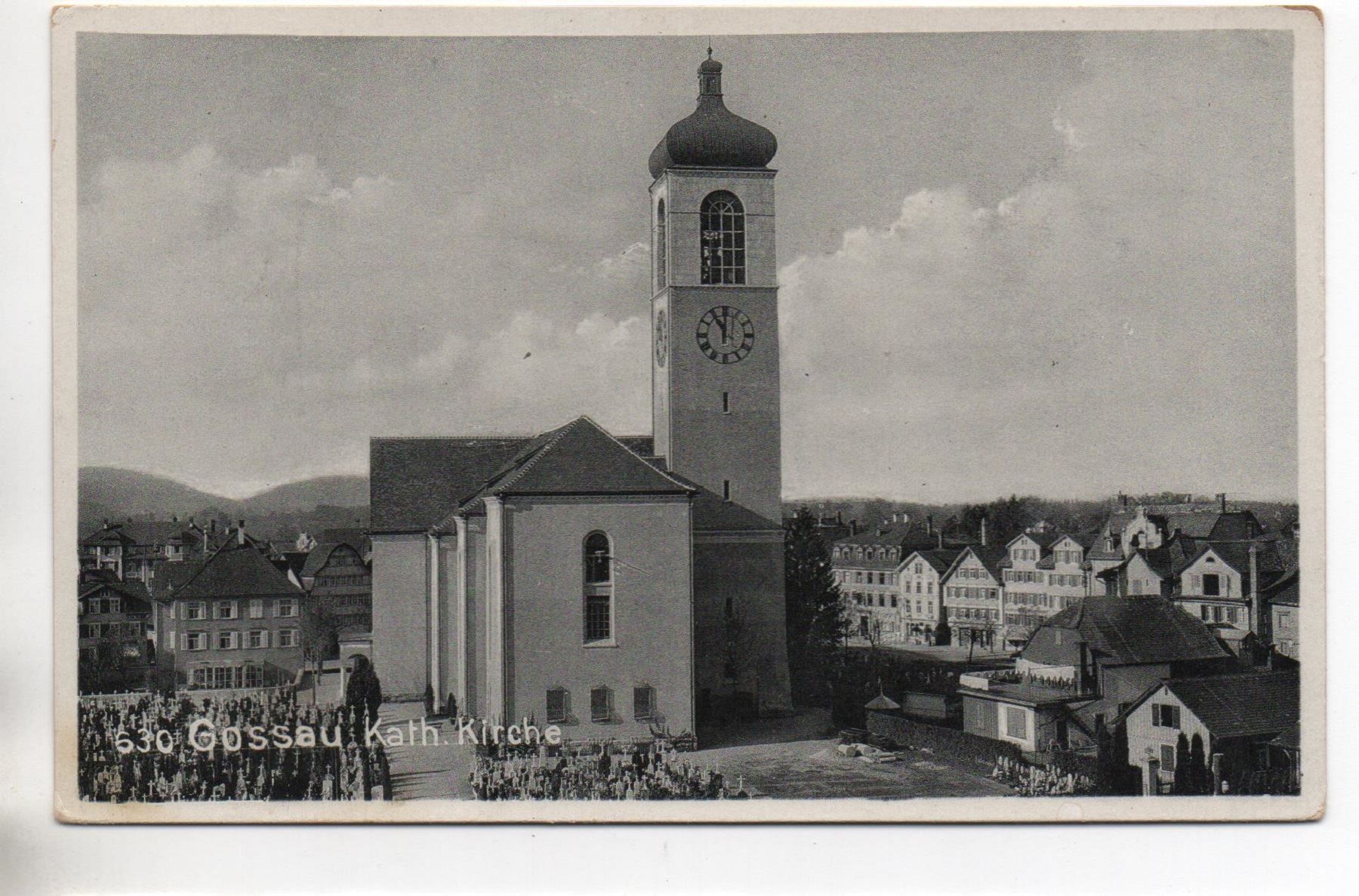 Ansichtskarten: GOSSAU Kath. Kirche – Neu (gemäss Beschreibung) aus Jona von philajona