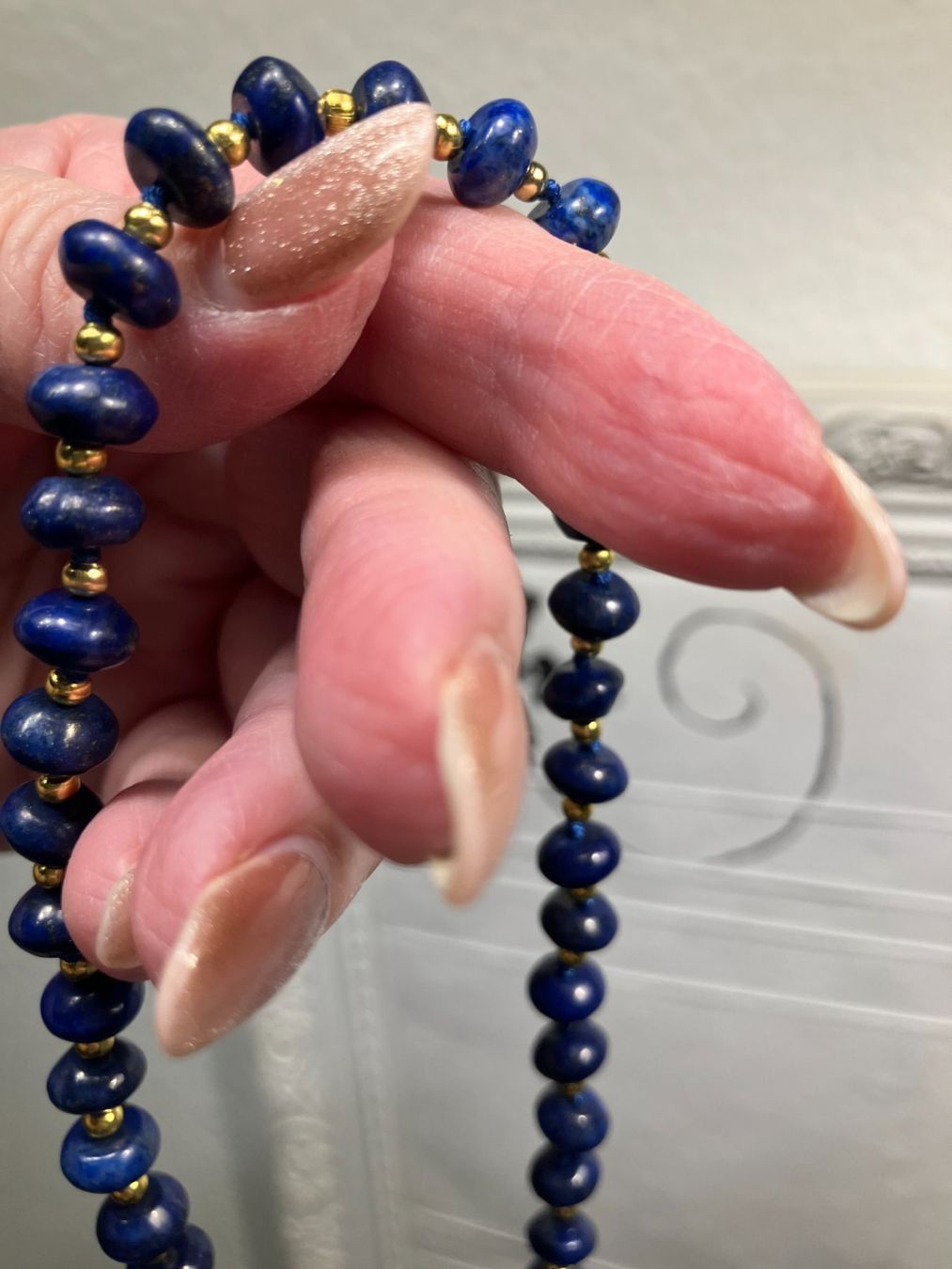 Catenine: Perle Lapislazuli Halskette Collier Lapis-lazuli Edelstein – Nuovo (secondo la descrizione) da Prilly venduto da ilyria73 3