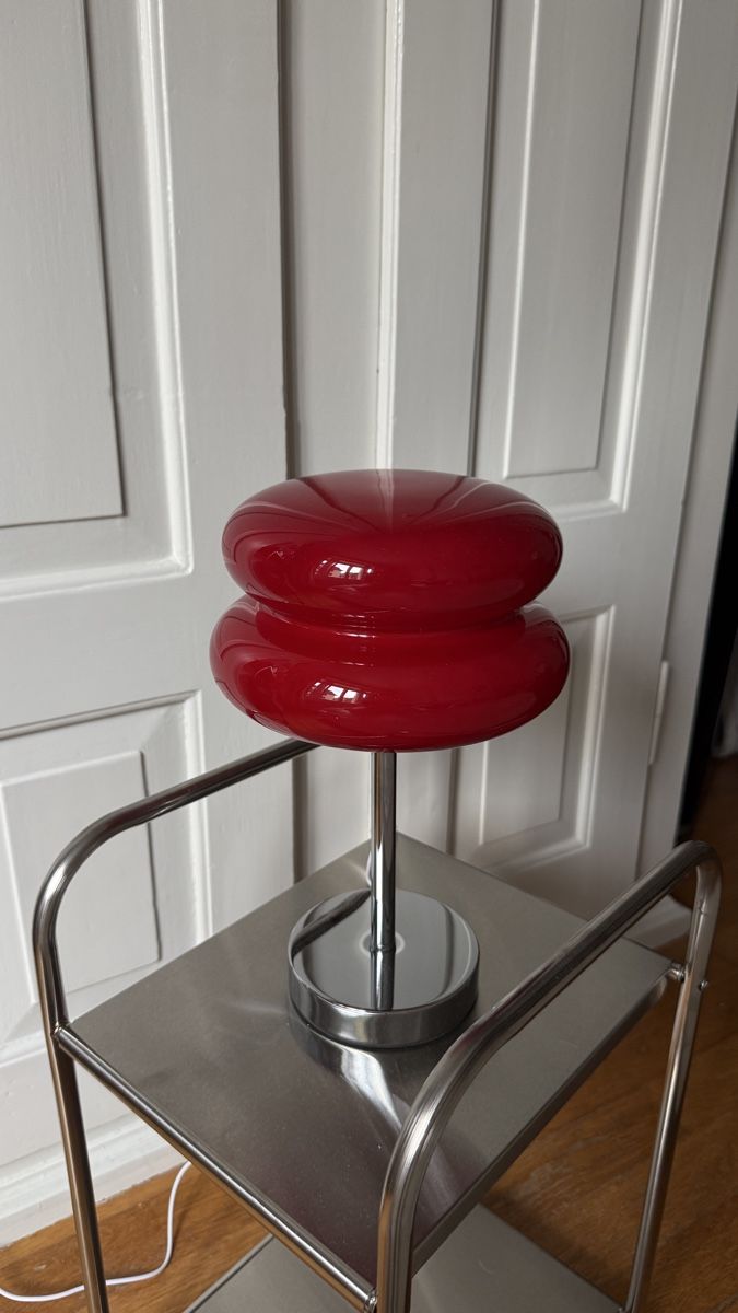 Lampen: Tischleuchte rot Glas Metall – Neu (gemäss Beschreibung) aus Zürich von Julia_Ch 1