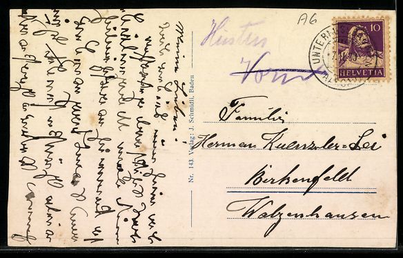 Cartoline postali: AK Nussbaumen, Teilansicht, 1933 – Usato da Berlin venduto da bartko-reher 1