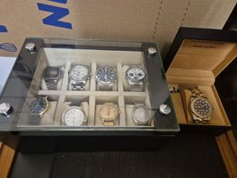  9 Uhren mit Hochwertigen Uhrenboxen , lot, konvolut