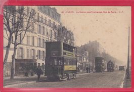 PANTIN, LA STATION DES TRAMWAYS, RUE DE PARIS