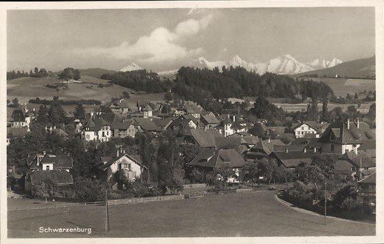 Cartoline postali: Schwarzenburg BE Orttsansicht  Nr.433 , 1929 – Usato da Solothurn venduto da Bepposol