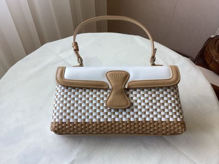 Elegante Damen-Handtsche, Marke Bogy´s, weiß/cognac