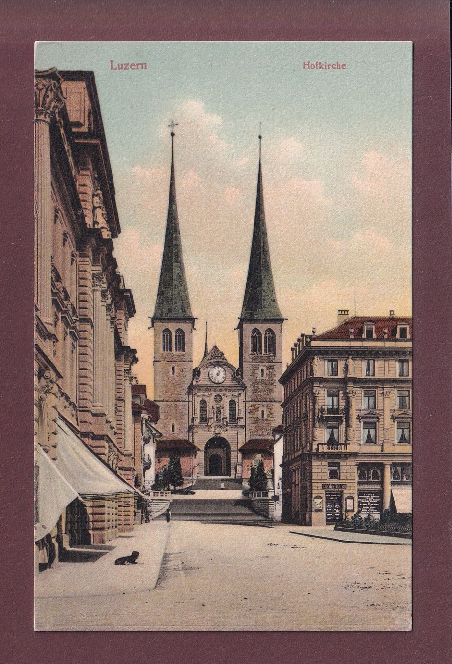 Cartoline postali: LUZERN - Hofkirche – Usato da Pully venduto da nicecards