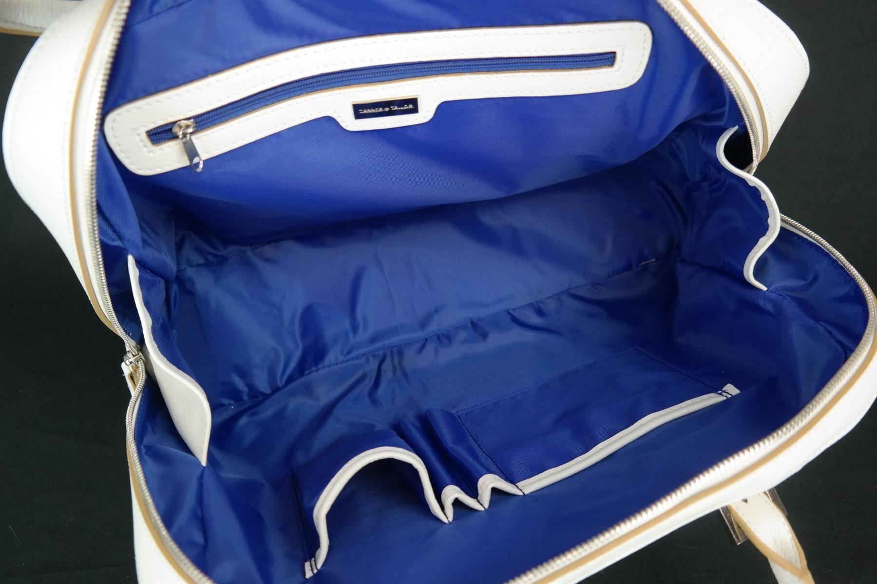Valigie & Borse: Tasche Ledertasche/Echtes Leder/Laptoptasche/ weiss /NEU – Nuovo e nell'imballaggio originale da Wohlenschwil venduto da ABC-Vintage 8