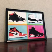 Air Jordan Sneaker Pop Art Kunst Bild Basketball Schuhe MJ