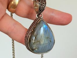 Collier Labradorite Marquise Massif Neuf
