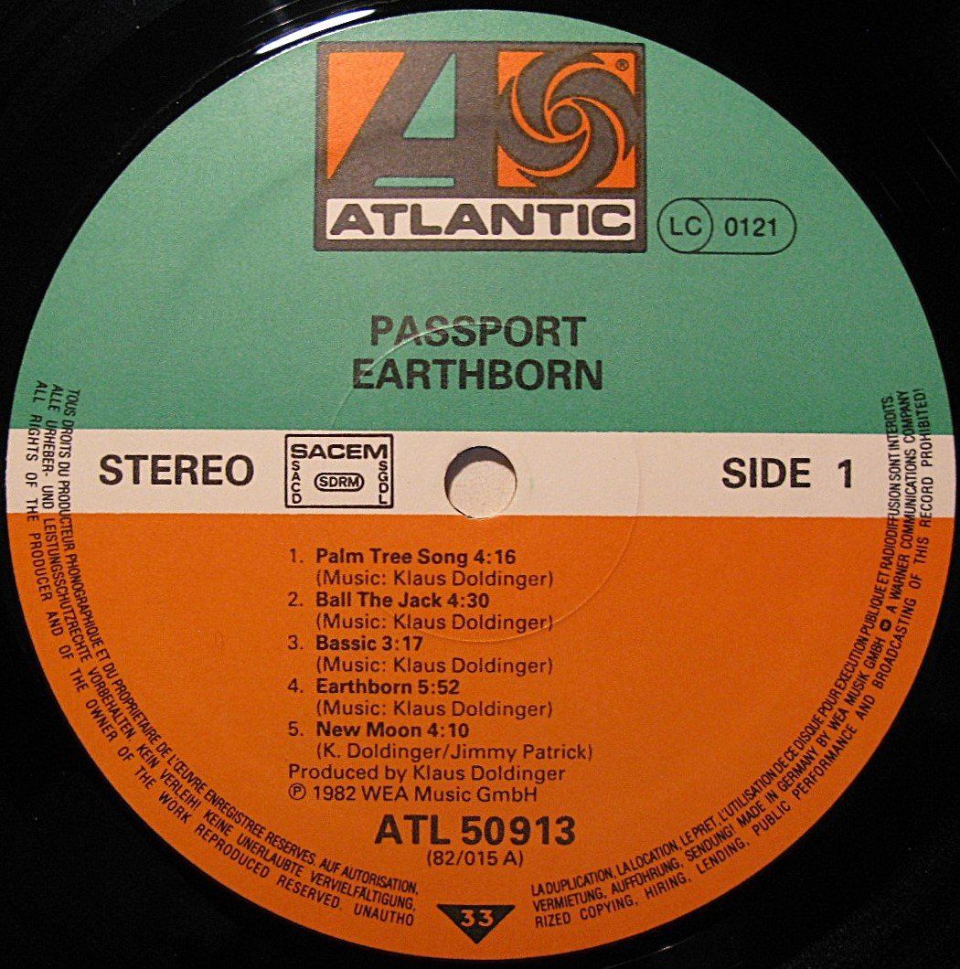 Schallplatten: PASSPORT "Earthborn"  LP in VG++/EX – Gebraucht aus Monthey von Pingmub 4