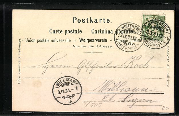 Cartes postales: Litho Winterthur, Katholische Kirche und – D'occasion à Berlin par bartko-reher 1
