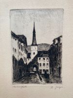 August Jaeger - sehr schöne Original Radierung