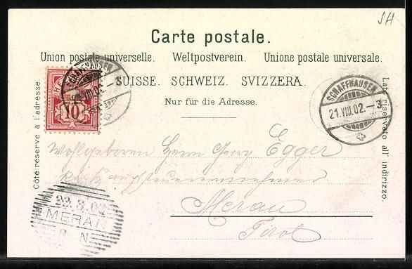 Cartes postales: AK Schaffhausen, Neue Post u. Bahnhof – D'occasion à Berlin par bartko-reher 1