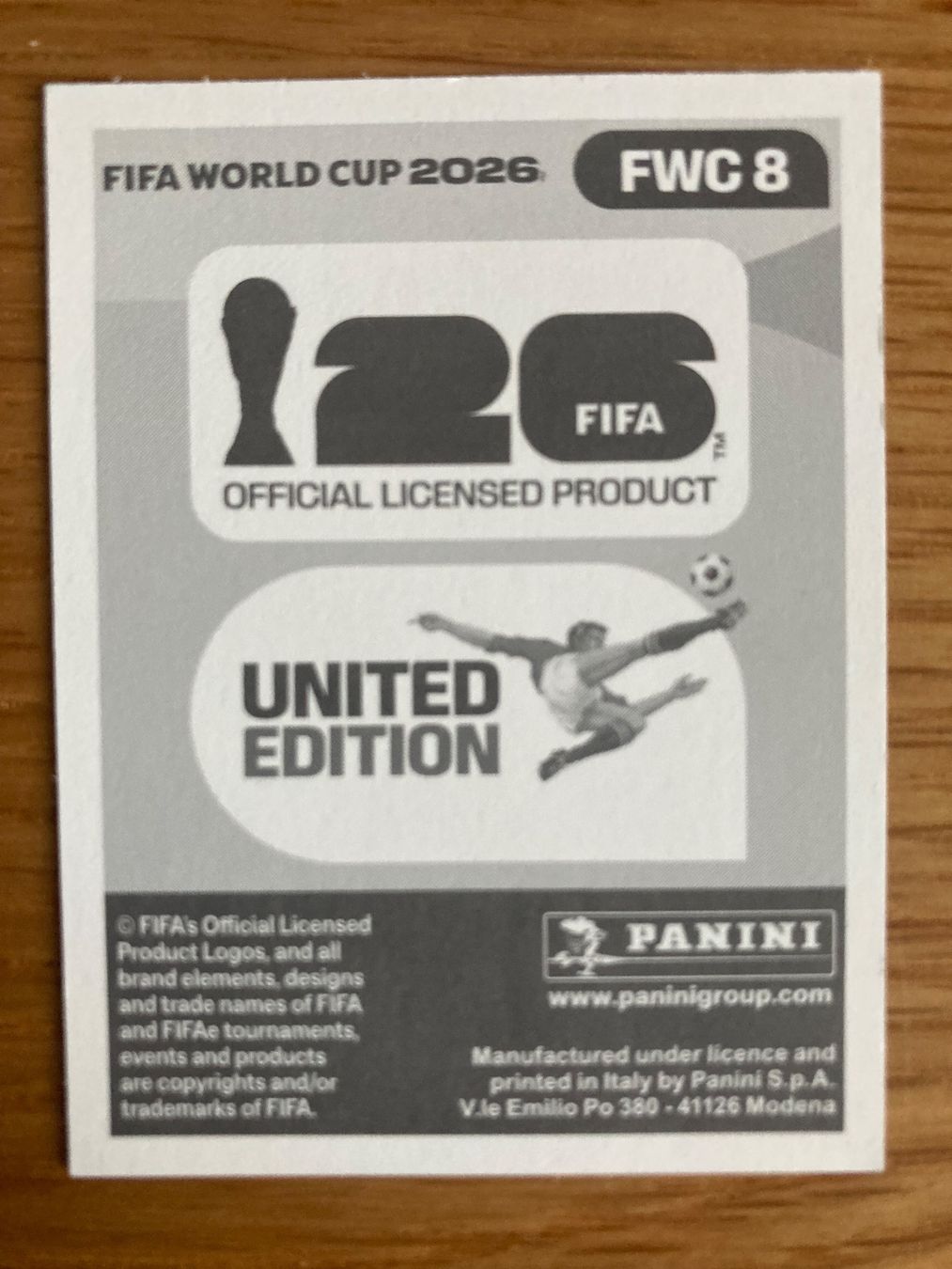 Panini Carte collezionabili: WM Sticker FWC 8 – Nuovo (secondo la descrizione) da Winterthur venduto da Whitefish 1