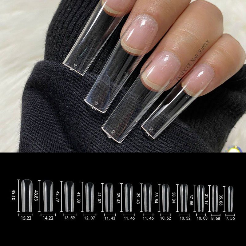 Unghie finte: Nail Tips Square Large Fullcover Press-On – Nuovo e nell'imballaggio originale da Riffenmatt venduto da Nail_Art_Outlet 1