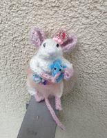 Handgestrickten Maus  Prinzessin OOAK Dekor Vintage Stil
