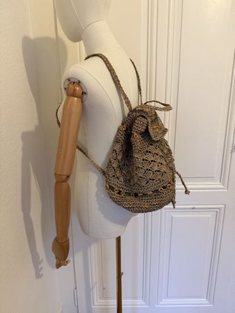 Summer Ready: Straw Backpack with Wooden Details!