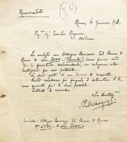 Pietro Mascagni - Eigenhändiger Brief - 1913 mit Zertifikat