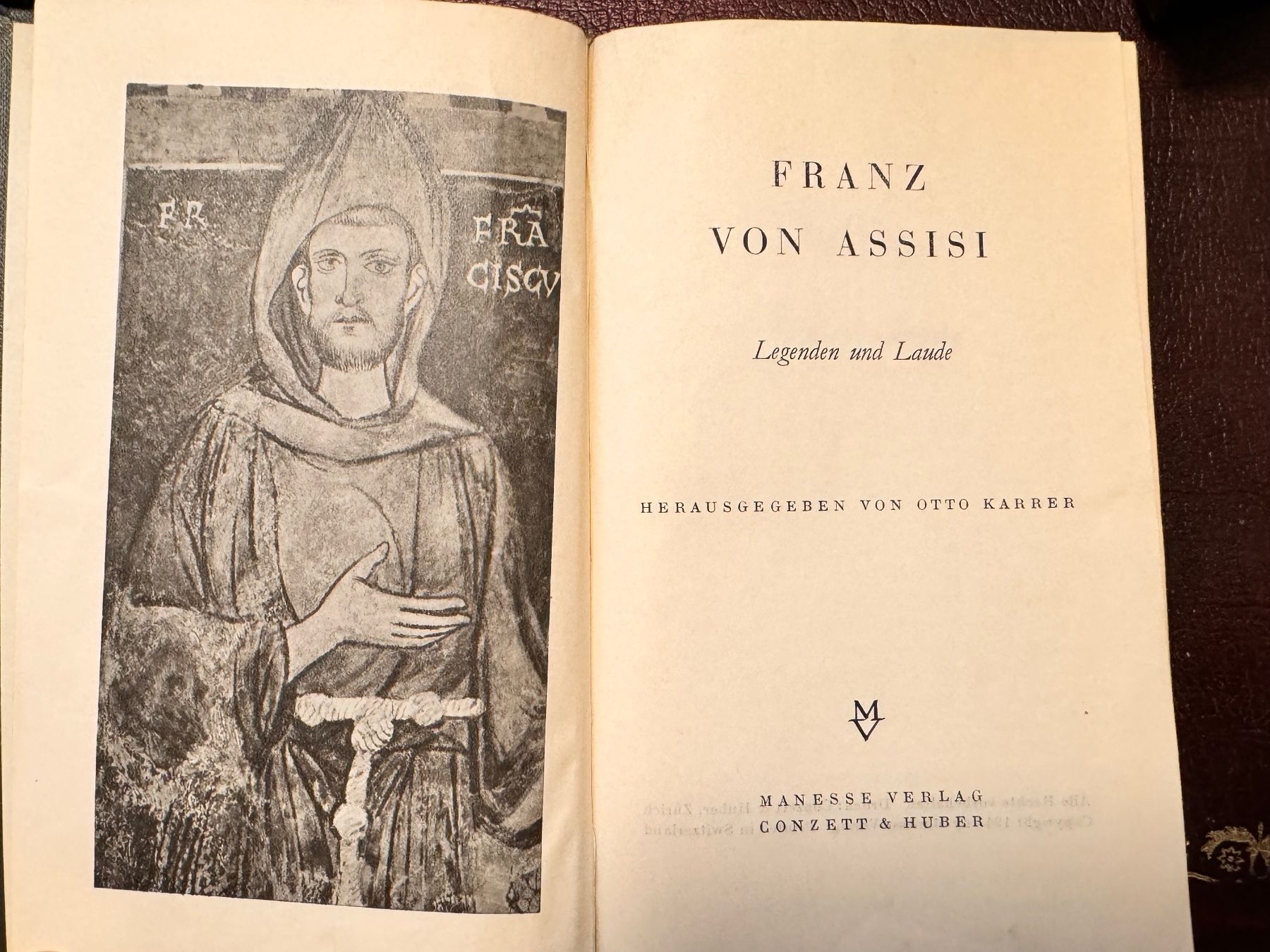 Libri: Franz von Assisi Manesse Buch 1945 – Usato da Emmenbrücke venduto da Balmoral 2