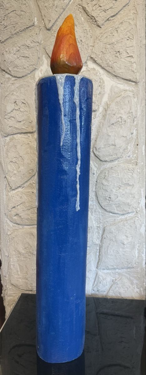 Tutte le decorazioni: Kerze aus Holz blau – Usato da Grenchen venduto da Bastet007 2