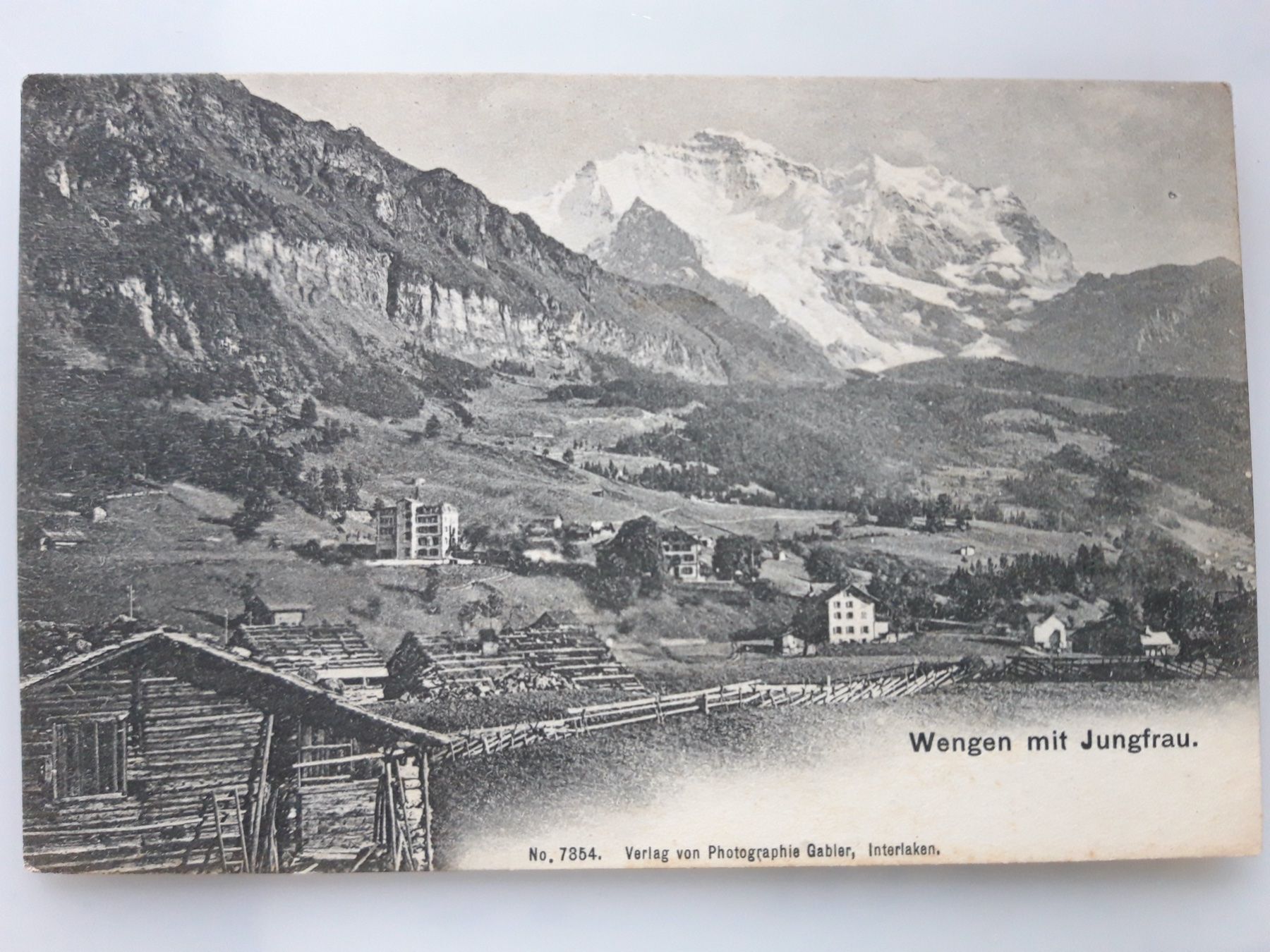 Ansichtskarten: Wengen mit Jungfrau – Gebraucht aus Sargans von nicsam1815