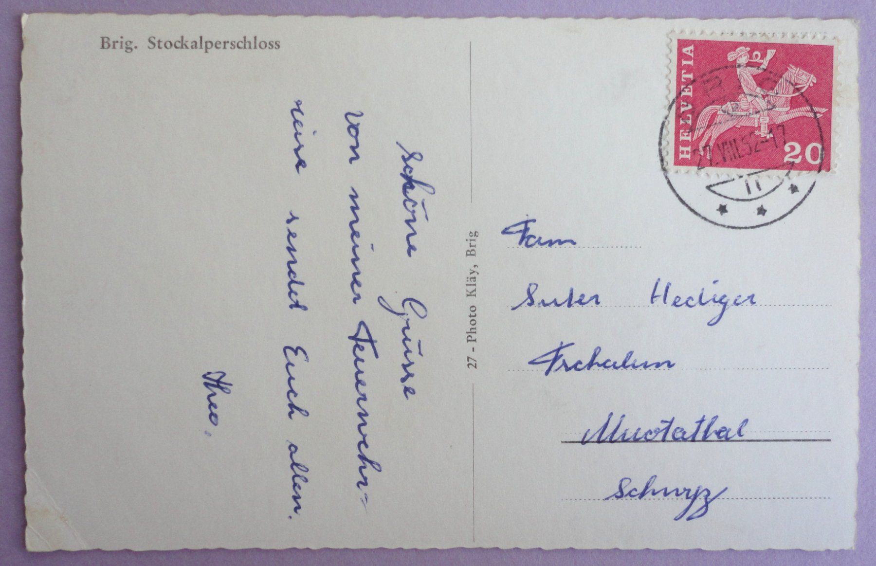 Cartes postales: Brig, Stockalperschloss – Défectueux à Fétigny par Billy2miny 1