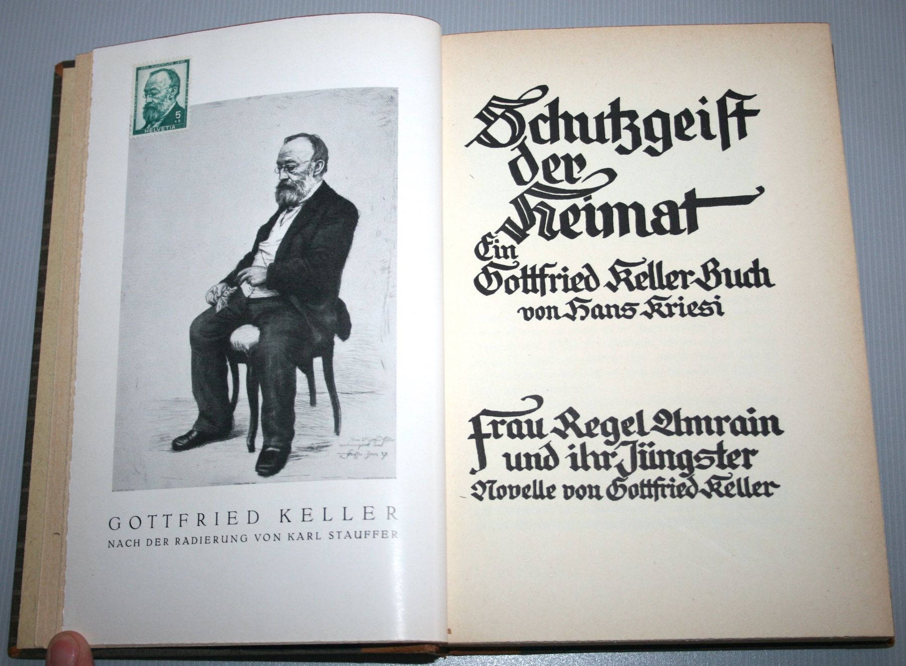Libri: Schutzgeist der Heimat. Ein Gottfried Keller Buch.1944 – Usato da Schaffhausen venduto da Kartenprofi