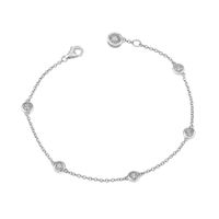 Bracciale in oro bianco 18k con diamanti naturali