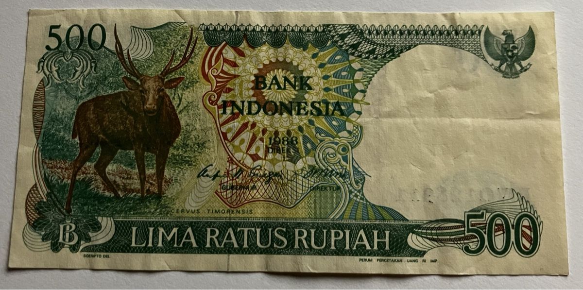 Banconote: Indonesien 500 Rupiah 1988 – Usato da Algetshausen venduto da Carrhard