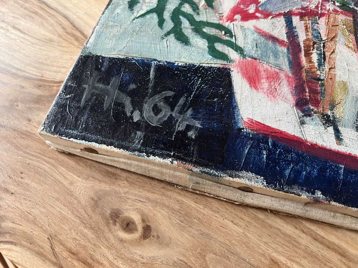 Dipinti: Original Ölgemälde "Blumenschiff" | Hilde Löffler-Wolf 1964 – Usato da Kloten venduto da Django008 3