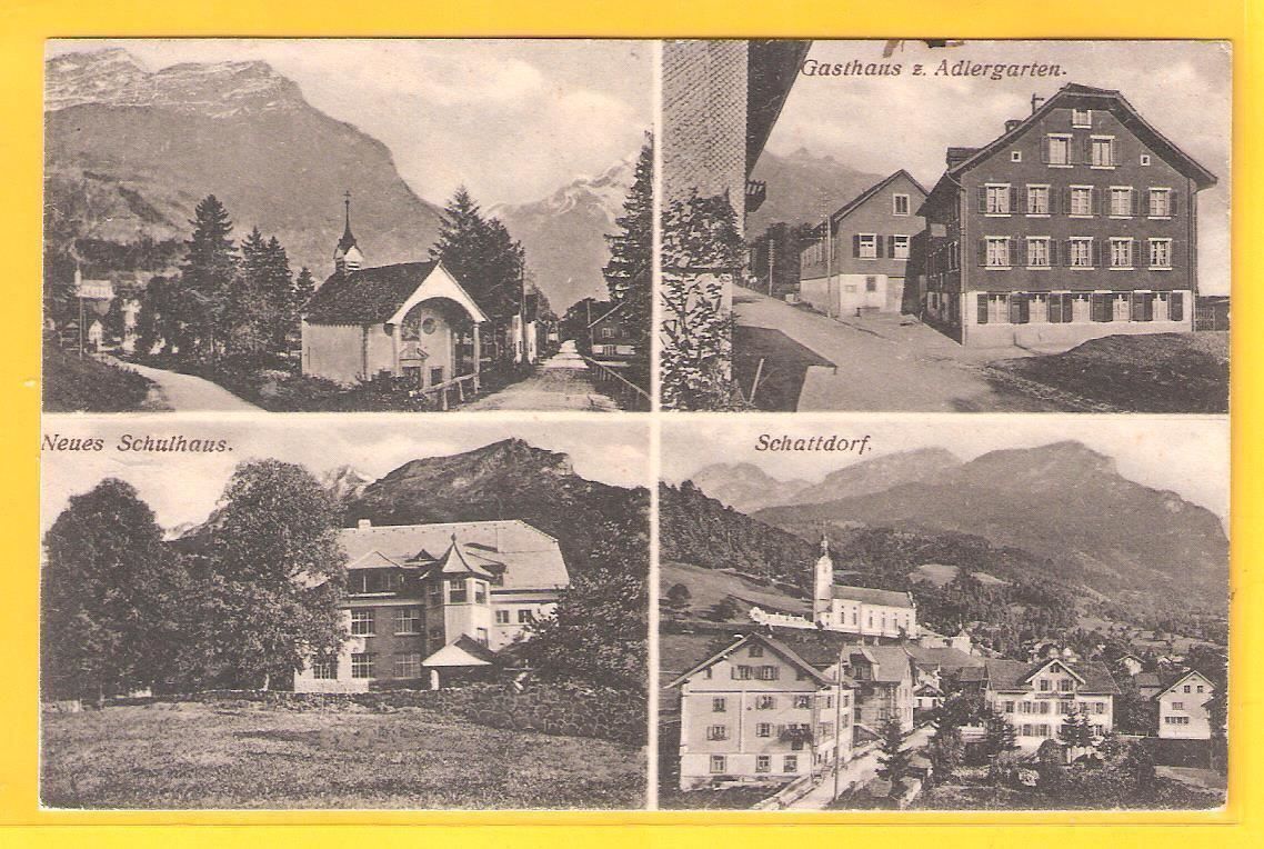 Cartoline postali: 12.9.1927 Schattdorf 4 Bilder/Ortsstempel – Usato da Zürich venduto da Hagliweg 2