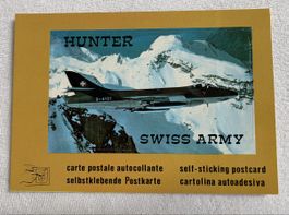 Selbstklebende Postkarte Hawker Hunter 