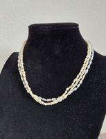 Vintage-Collier, Süsswasserperlen, Verschluss vergoldet