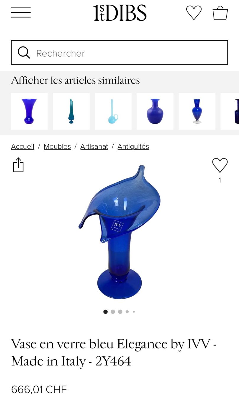 Vasi & Recipienti: 2 vases: IVV ITALY + EISCH GERMANY – Usato da Lausanne venduto da NYC67 9