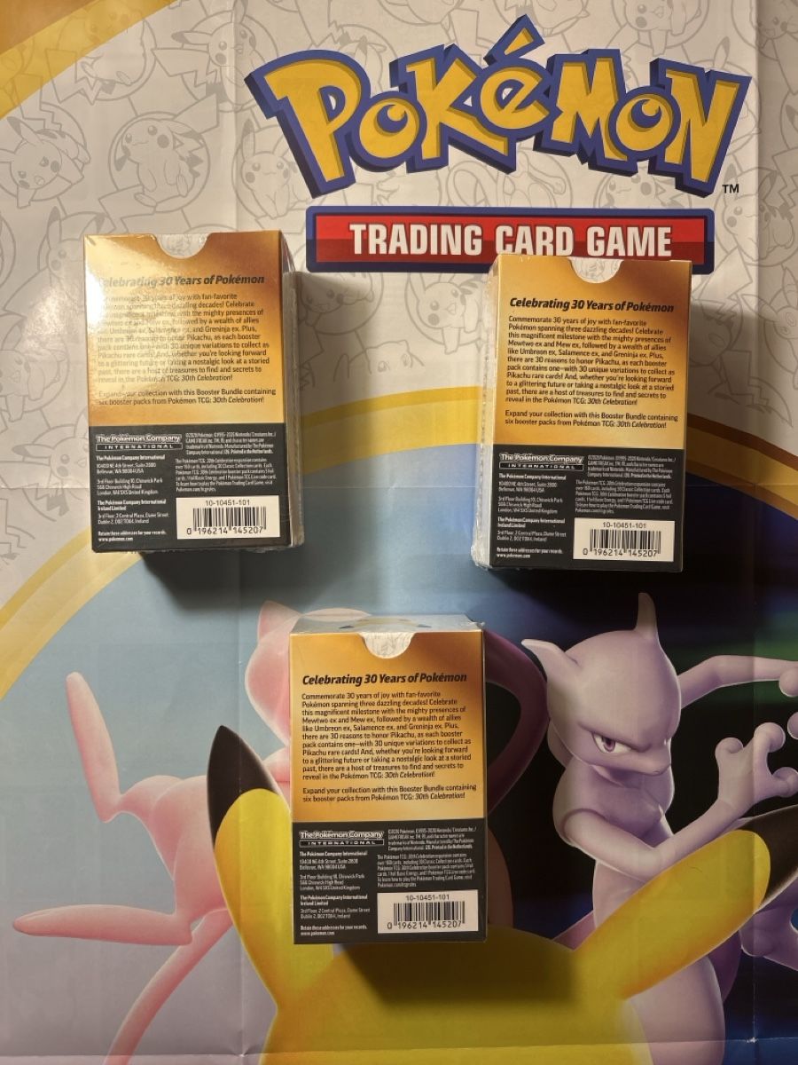 Pokémon Carte collezionabili: Pokemon 3x 30th Celebration Booster Bundle EN – Nuovo e nell'imballaggio originale da Reutlingen venduto da Rodrigo_Machado 1