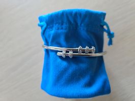 Damen-Armband Edelstahl Zirkonia silber 22cm