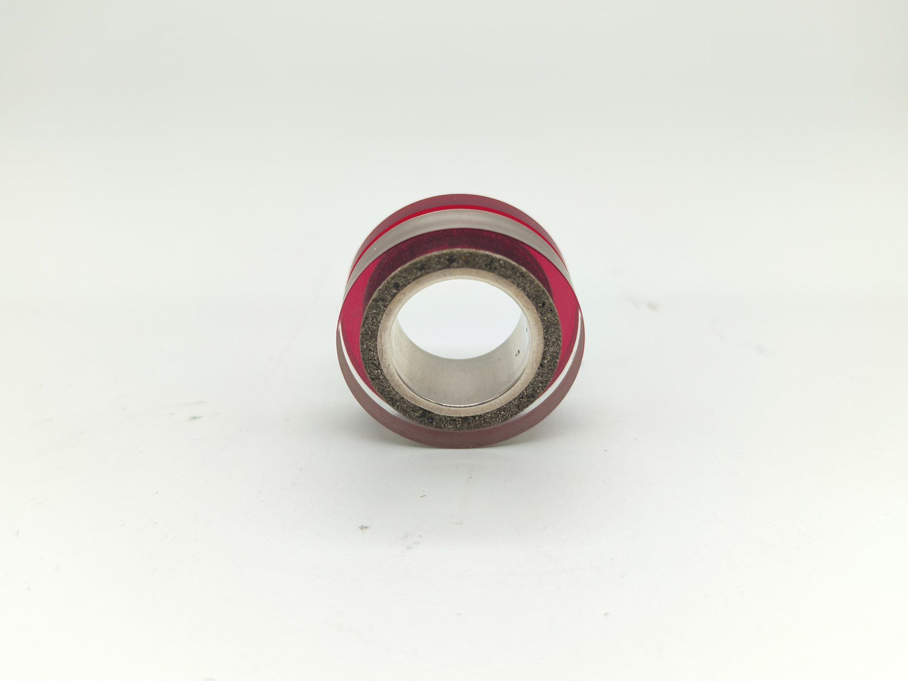 Anelli: 925 Silber Statement Ring Acryl Harz Rot Glitter Gr. 53 – Usato da Rüti ZH venduto da Restwert_Rueti_ZH 3