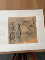 Originale Zeichnung, signiert, gerahmt, Kunst zu verkaufen!