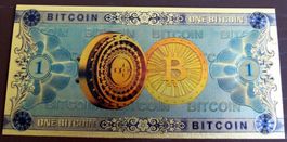 1 Bitcoin Banknote Crypto monnaie Souvenir billet de banque