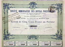 Société Immobilière des Hôtels Particuliers, Lyon - 1903